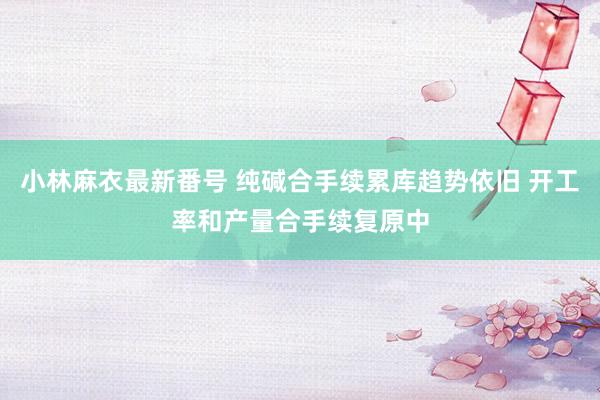 小林麻衣最新番号 纯碱合手续累库趋势依旧 开工率和产量合手续复原中