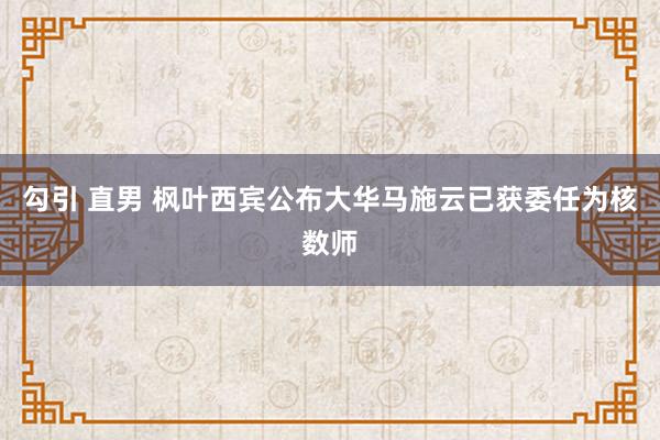 勾引 直男 枫叶西宾公布大华马施云已获委任为核数师